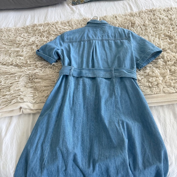Sezane Raquel Dress Light Blue - Size 10 - Picture 6 of 6